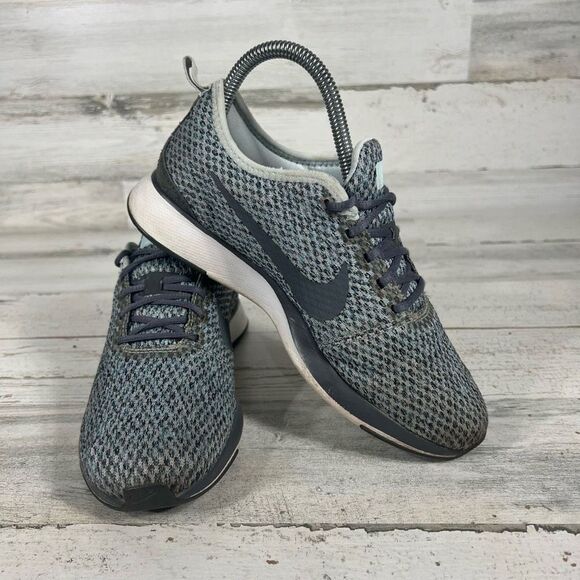 Nike Dualtone Racer Gray Running Shoes Sneakers Lace Up Size 5.5 - Picture 6 of 8